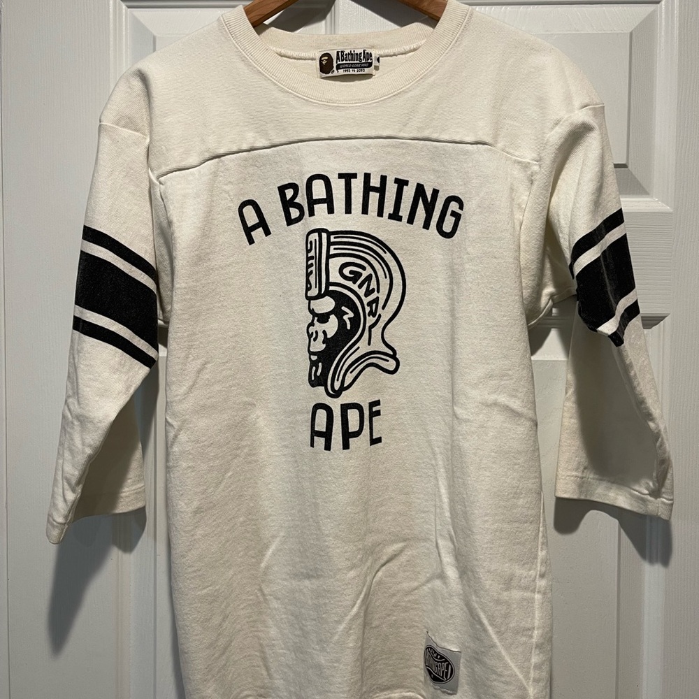 A Bathing Ape Cream Graphic Men's Shirt